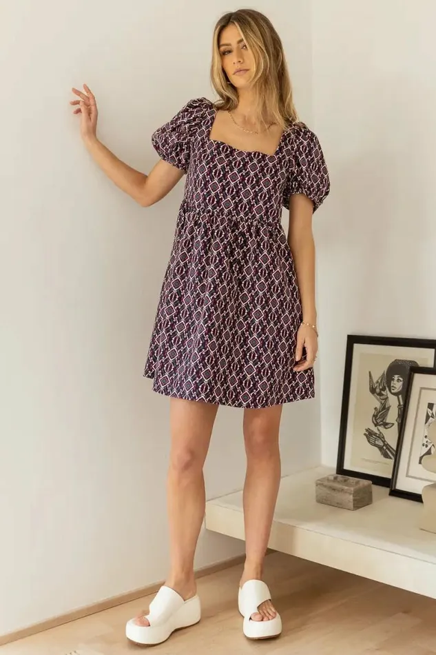 Brandi Corduroy Mini Dress 8211 FINAL SALE Purple Women Bohme Dresses
