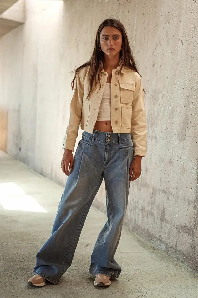 Brandy Cropped Jacket Cream Women Bohme Outerwear