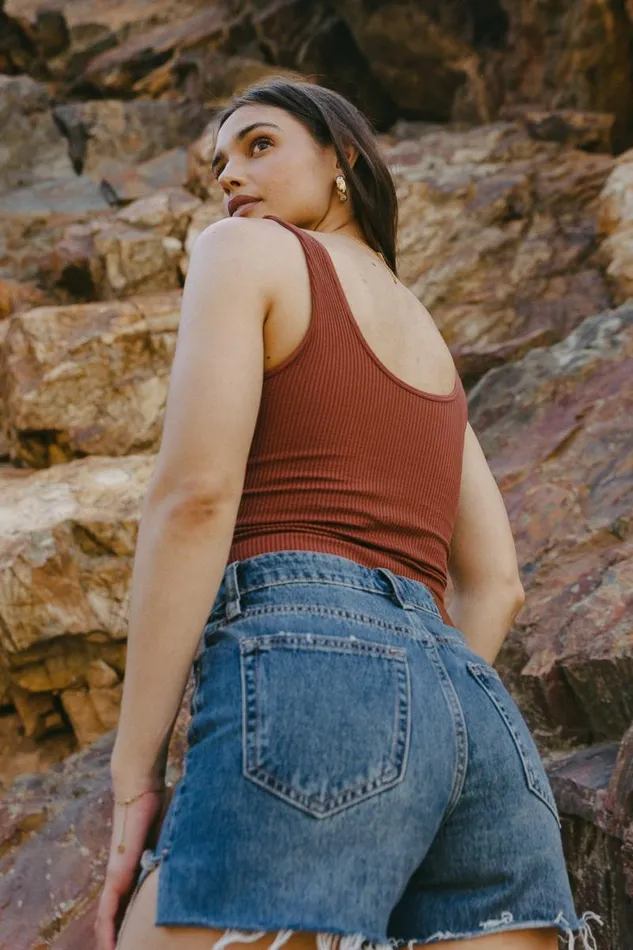 Brody Mom Shorts 8211 FINAL SALE Dark Wash Women Bohme Denim Shorts
