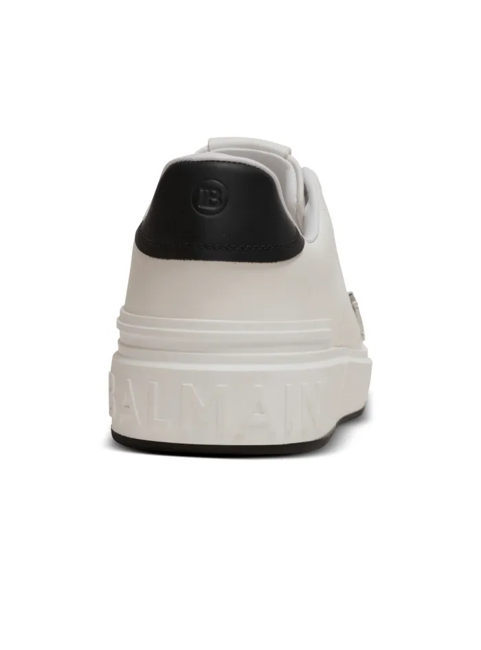 Calfskin BCourt Sneakers With Logo White Men Balmain Sneakers