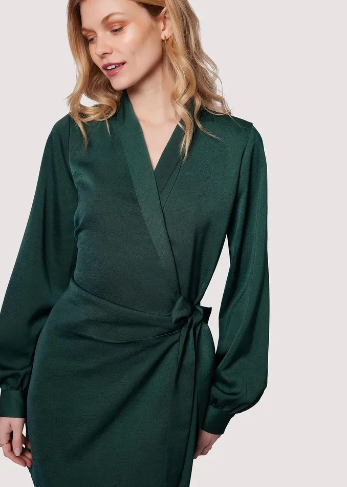 Calla Green Wrap Mini Dress Callagreen Women Lost Wander Dresses
