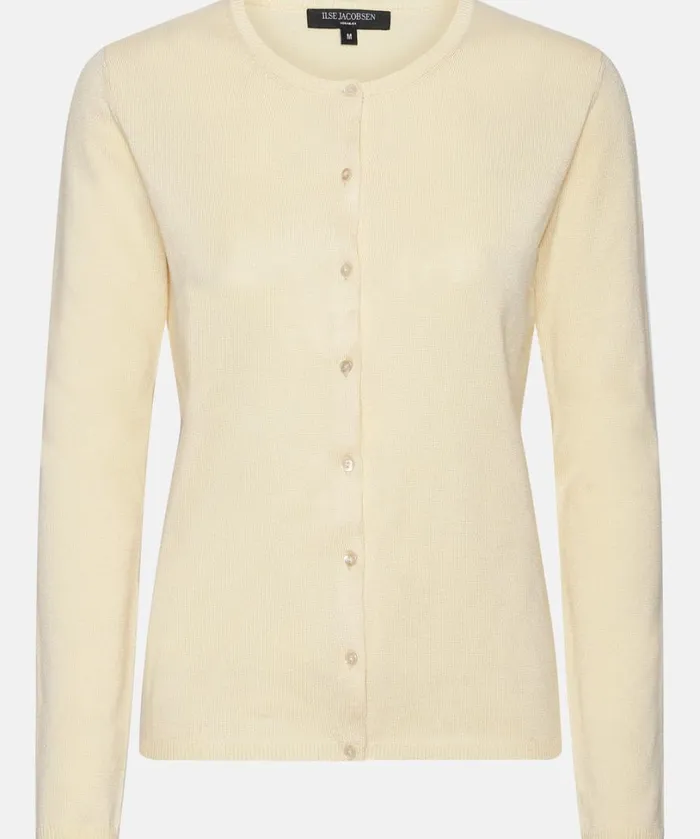 Cardigan 8211 Flan Yellow Clothing Ilse Jacobsen Knitwear Cardigan 8211 Flan Yellow Clothing Ilse Jacobsen Knitwear