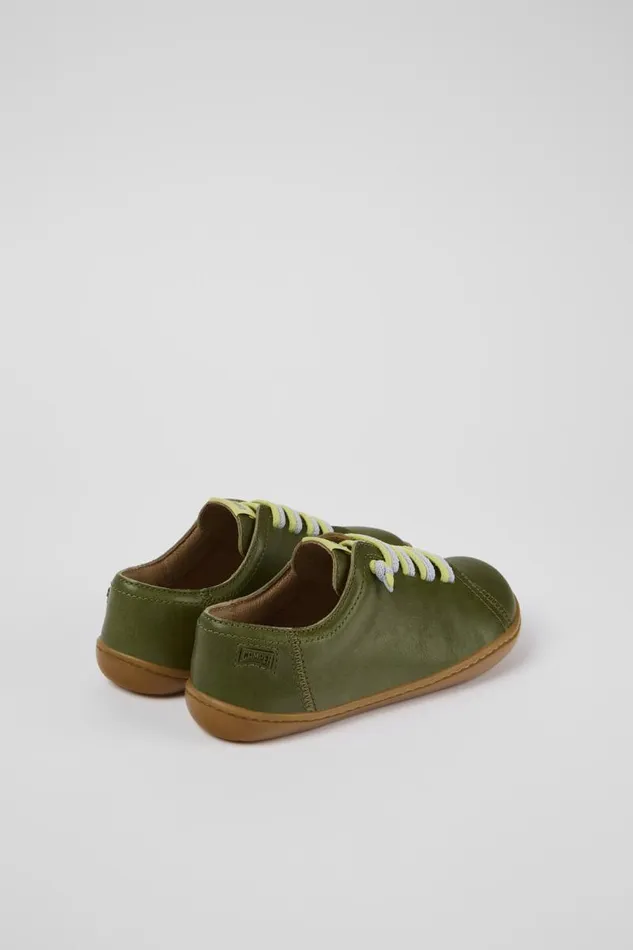 Casual Shoes Kids Camper Peu Green Leather Slipon Casual Shoes Kids Camper Peu Green Leather Slipon