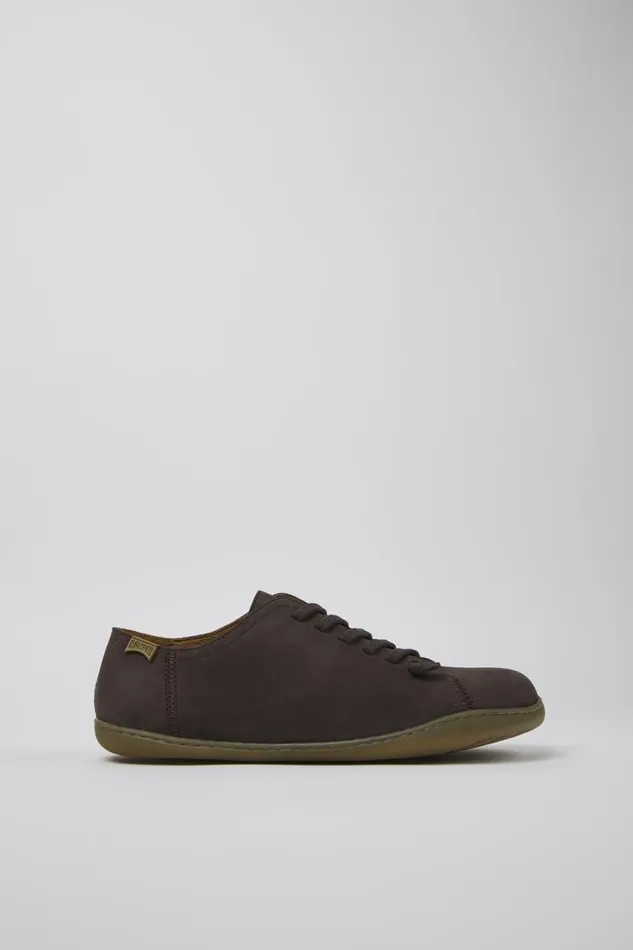 Casual Shoes Men Camper Peu Brown Nubuck Shoes