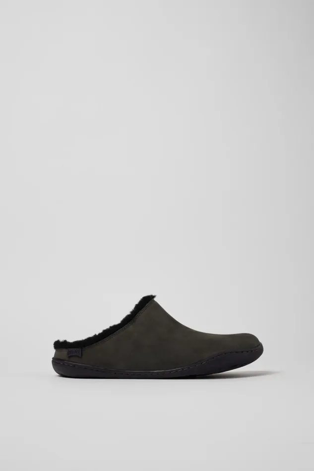 Casual Shoes Women Camper Peu Gray Nubuck Clogs
