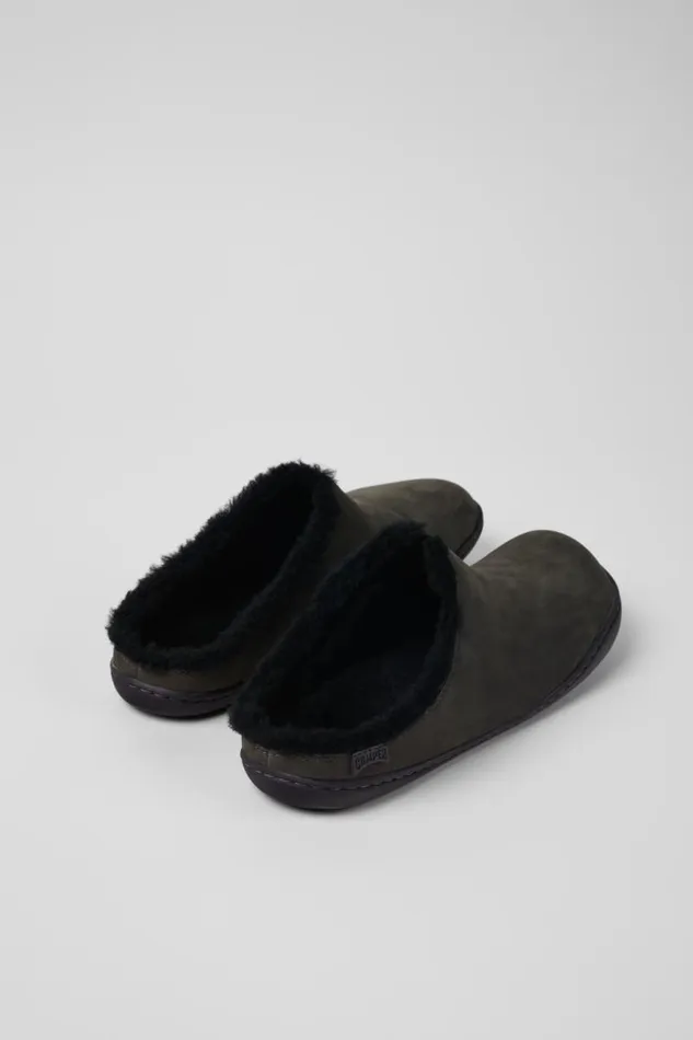 Casual Shoes Women Camper Peu Gray Nubuck Clogs