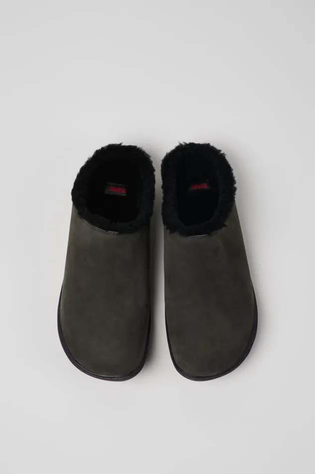 Casual Shoes Women Camper Peu Gray Nubuck Clogs