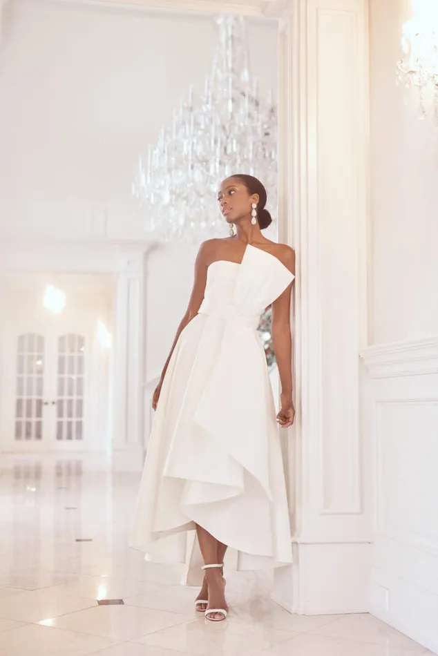 Ceremony Women Sachin and Babi Tara Gown 8211 Off White