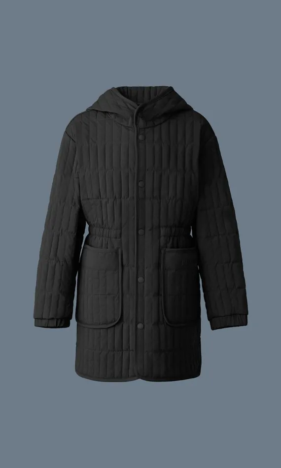 Coats and Jackets Kids Mackage HAYDEN Light Down Vertical Quilted Coat For Kids 814 Years Black