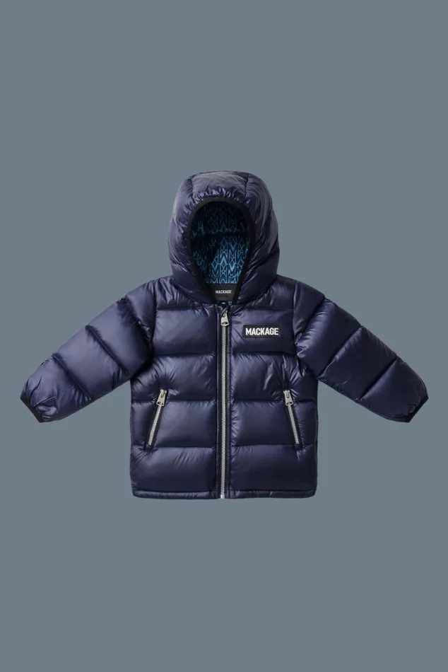 Coats and Jackets Kids Mackage NOKO Recycled E3Lite Down Jacket With Hood For Babies 324 Months Navy Coats and Jackets Kids Mackage NOKO Recycled E3Lite Down Jacket With Hood For Babies 324 Months Navy