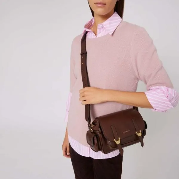 Coccinelle Campus Vintage Small Fondant Brown Women Coccinelle Crossbody Bags Coccinelle Campus Vintage Small Fondant Brown Women Coccinelle Crossbody Bags