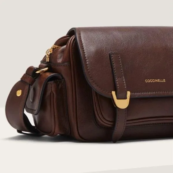 Coccinelle Campus Vintage Small Fondant Brown Women Coccinelle Crossbody Bags Coccinelle Campus Vintage Small Fondant Brown Women Coccinelle Crossbody Bags