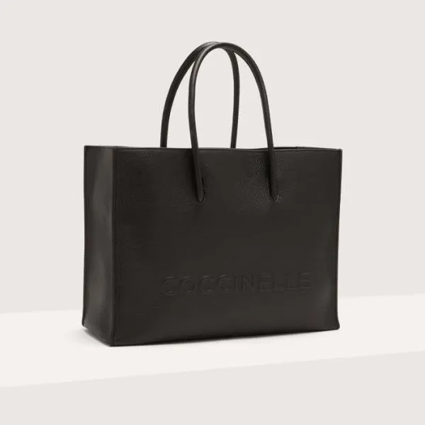 Coccinelle Myrtha Maxi Logo Medium Noir Women Coccinelle Top Handle Bag Coccinelle Myrtha Maxi Logo Medium Noir Women Coccinelle Top Handle Bag