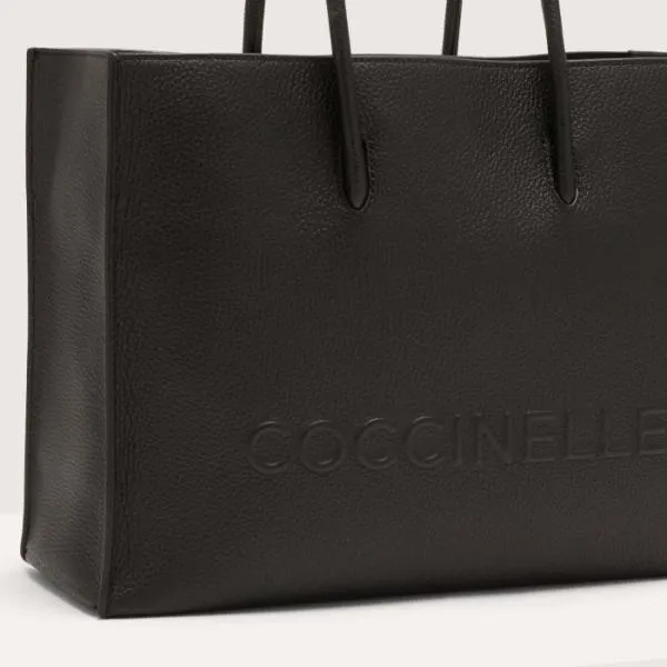 Coccinelle Myrtha Maxi Logo Medium Noir Women Coccinelle Top Handle Bag Coccinelle Myrtha Maxi Logo Medium Noir Women Coccinelle Top Handle Bag