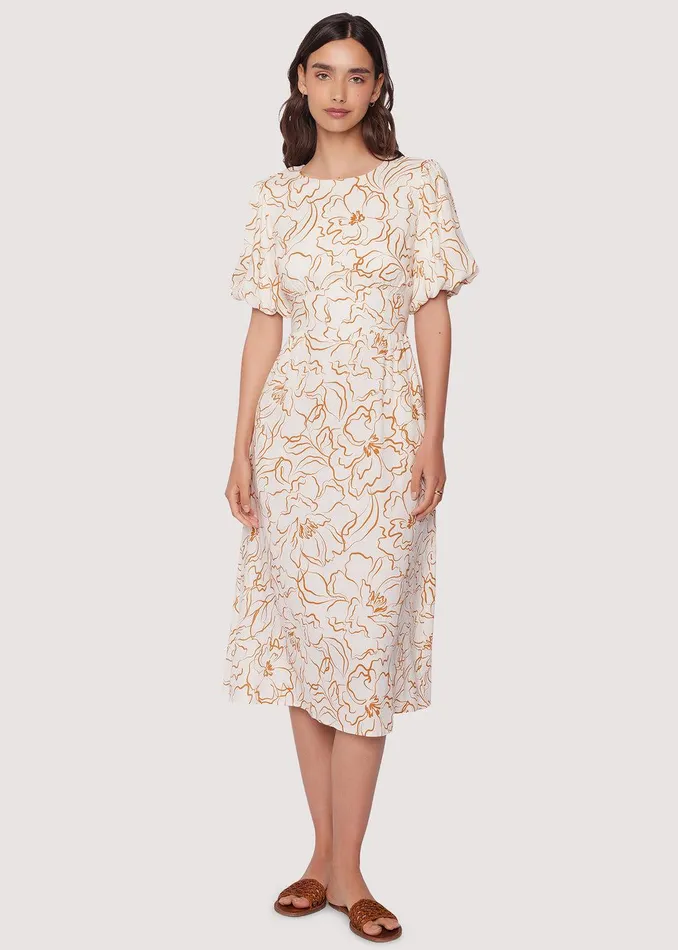 Confianza Midi Dress Creamfloral Women Lost Wander Dresses