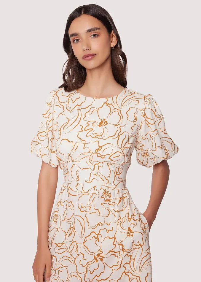 Confianza Midi Dress Creamfloral Women Lost Wander Dresses