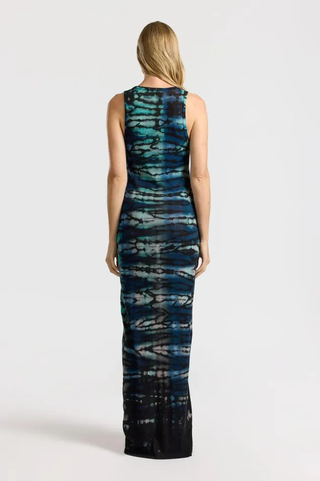 COTTON CITIZEN DRESSES Rio Maxi Dress Cobalt Blue Tie Dye 8211 Women