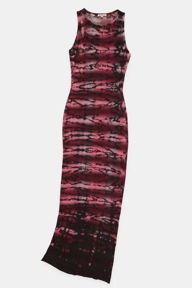 COTTON CITIZEN DRESSES Rio Maxi Dress Magenta Tie Dye 8211 Women