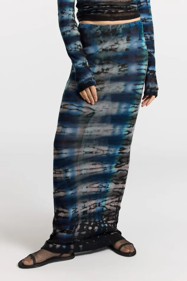 COTTON CITIZEN SKIRTS Rio Maxi Skirt Cobalt Blue Tie Dye 8211 Women