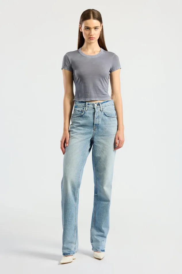 COTTON CITIZEN TEES Standard Baby Tee Vintage Natural Blue 8211 Women