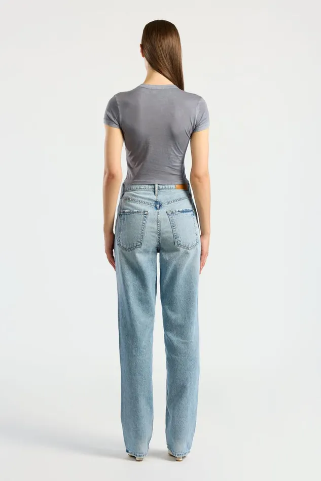 COTTON CITIZEN TEES Standard Baby Tee Vintage Natural Blue 8211 Women