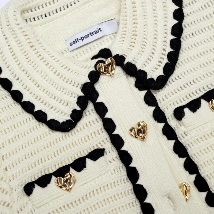 Cream Crochet Cardigan Kids Self Portrait Knitwear Cream Crochet Cardigan Kids Self Portrait Knitwear