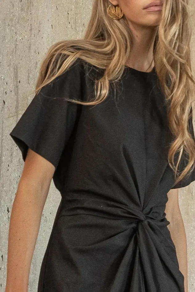 Dakota Midi Dress In Black Black Women Bohme Dresses