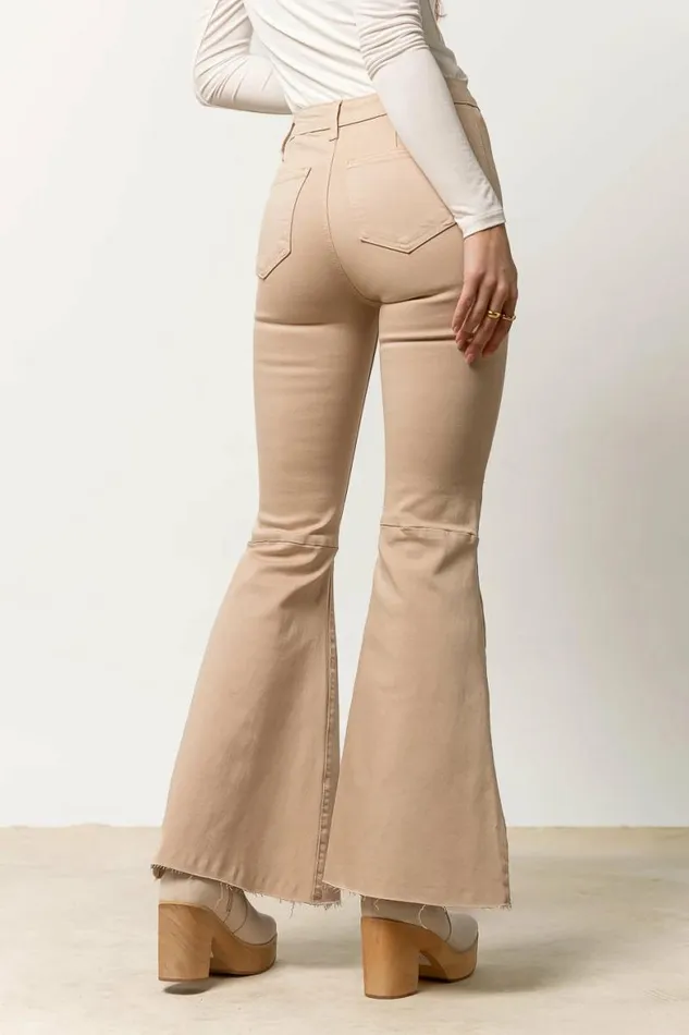 Dana Flare Denim In Tan 8211 FINAL SALE Tan Women Bohme Denim