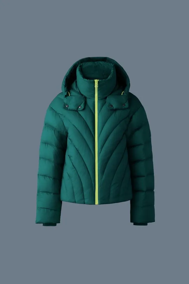 Downs and Jackets Women Mackage HOPE Softwash Rounded Quilt Down Jacket Emerald Downs and Jackets Women Mackage HOPE Softwash Rounded Quilt Down Jacket Emerald