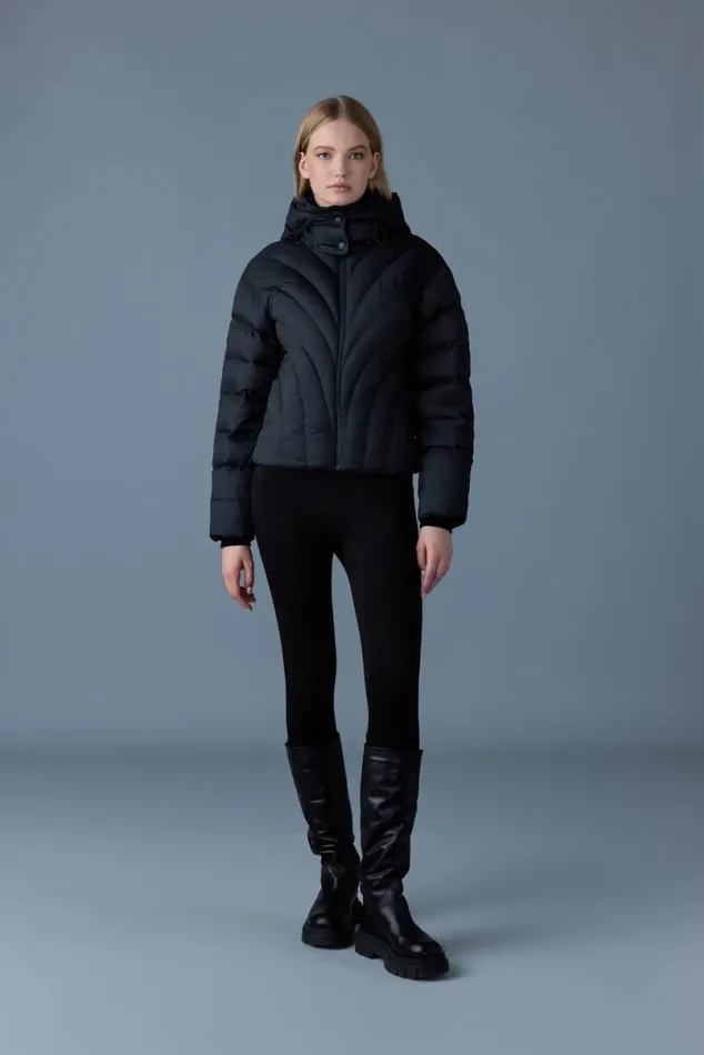 Downs and Jackets Women Mackage HOPE Softwash Rounded Quilt Down Jacket Emerald Downs and Jackets Women Mackage HOPE Softwash Rounded Quilt Down Jacket Emerald