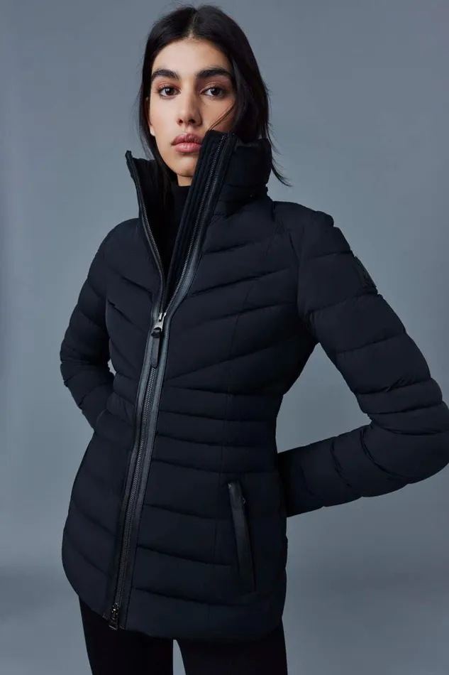 Downs and Jackets Women Mackage PATSY Manteau Agile 360 En Duvet Avec Col En Fourrure Naturelle Black