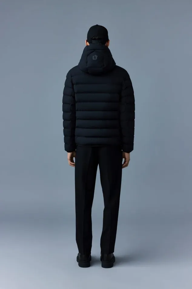 Downs and Parkas Men Mackage JACK Agile360 Stretch Light Down Jacket With Hood Black