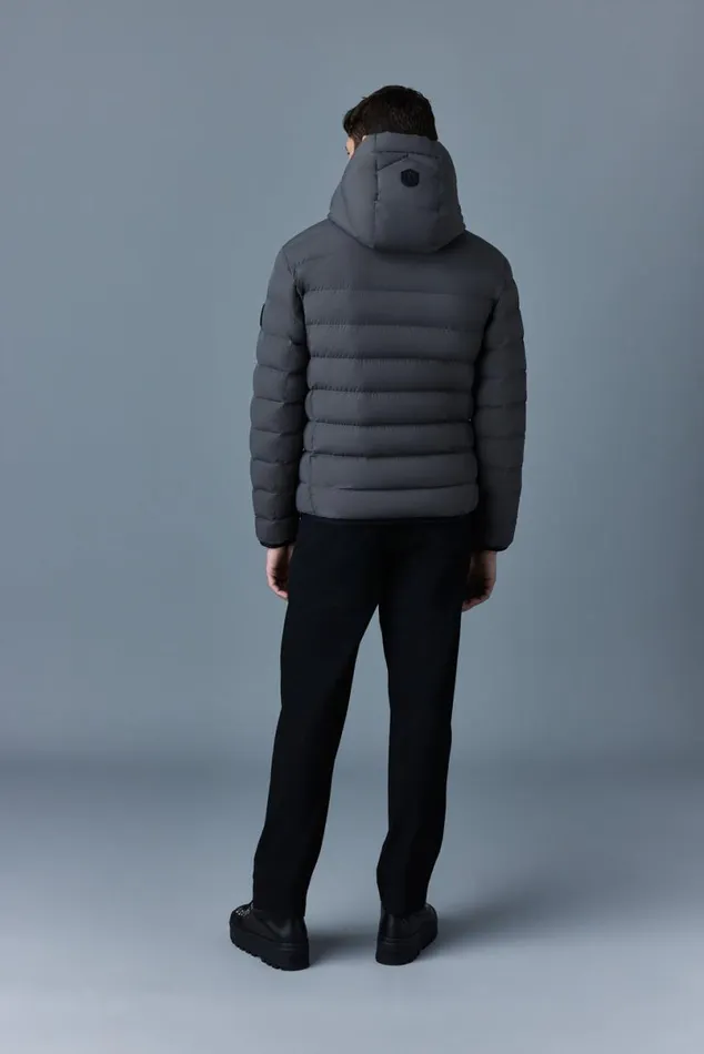 Downs and Parkas Men Mackage JACK Agile360 Stretch Light Down Jacket With Hood Carbon