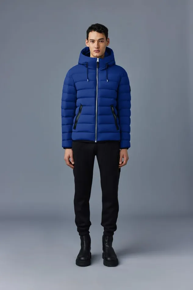 Downs and Parkas Men Mackage JACK Agile360 Stretch Light Down Jacket With Hood Carbon