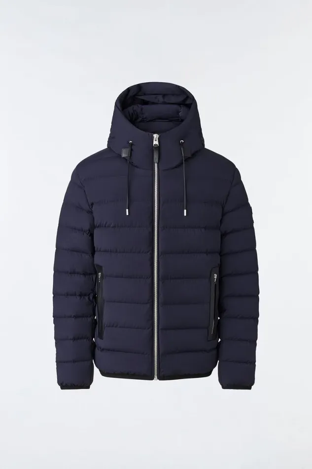 Downs and Parkas Men Mackage JACK Agile360 Stretch Light Down Jacket With Hood Carbon
