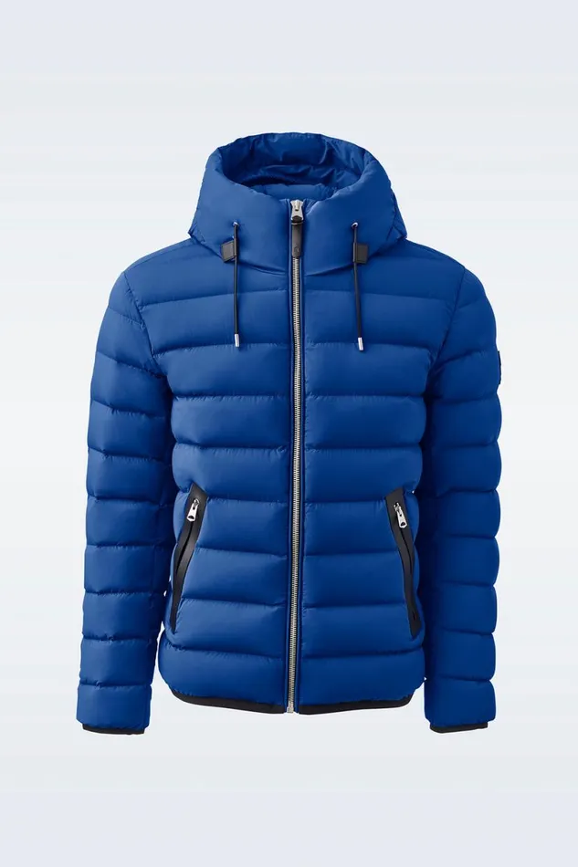 Downs and Parkas Men Mackage JACK Agile360 Stretch Light Down Jacket With Hood Carbon