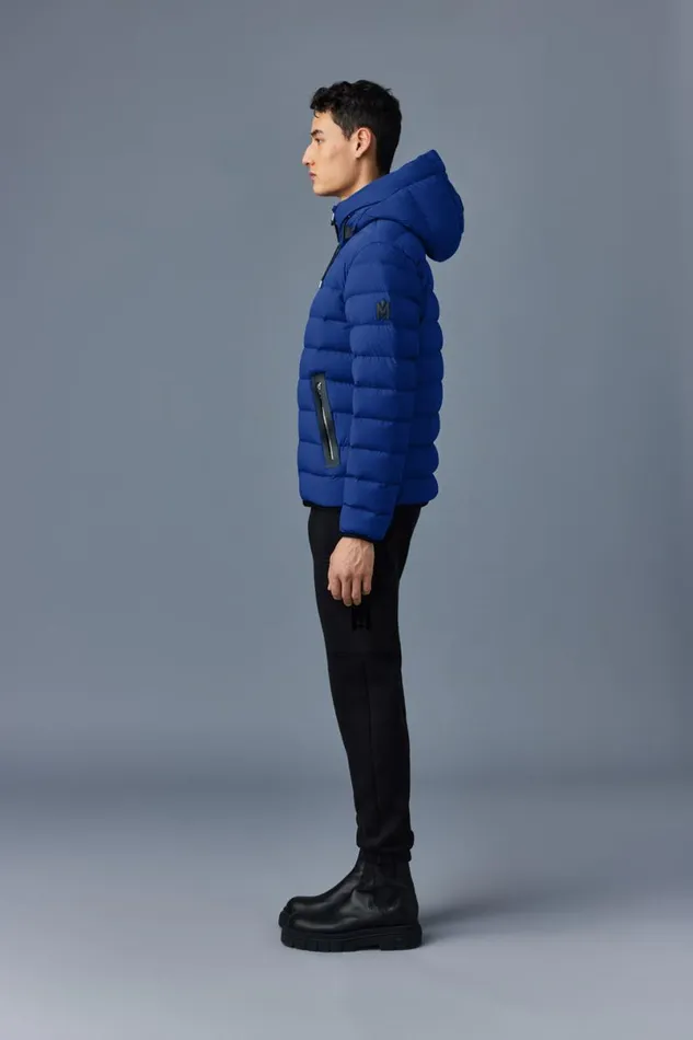Downs and Parkas Men Mackage JACK Agile360 Stretch Light Down Jacket With Hood Carbon