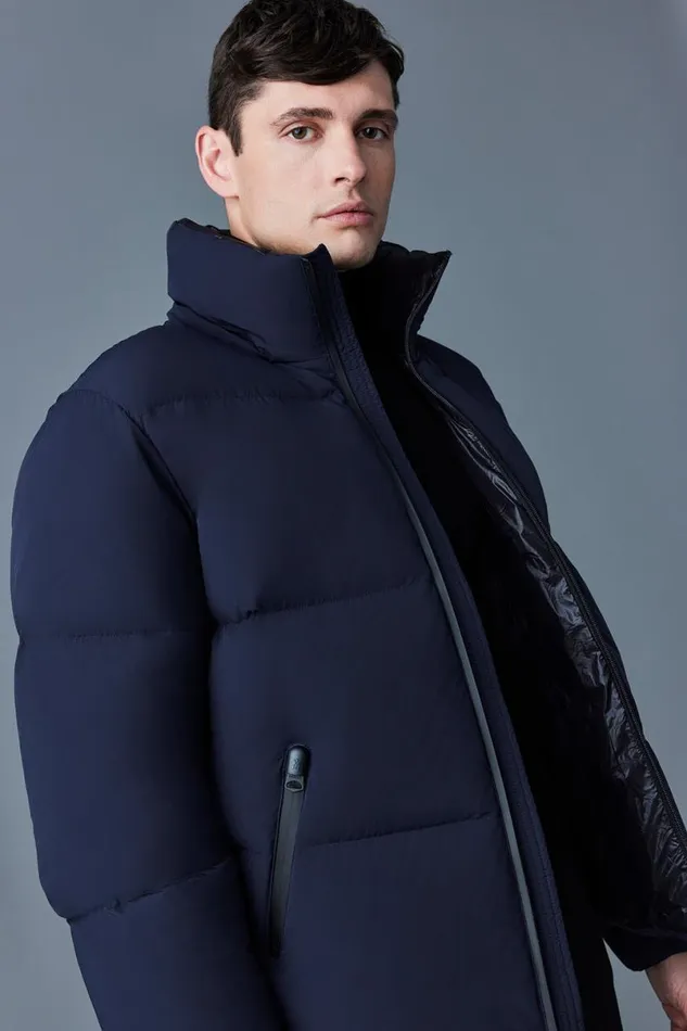 Downs and Parkas Men Mackage KENT Stretch Matt Down Jacket With Hood Black