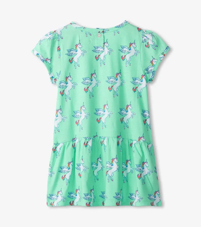 Dresses Baby and Toddler Hatley Baby and Toddler Girls Rainbow Unicorn Gathered Dress