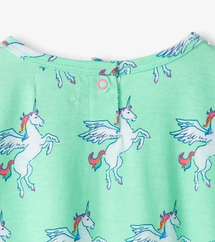 Dresses Baby and Toddler Hatley Baby and Toddler Girls Rainbow Unicorn Gathered Dress