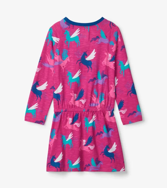 Dresses Girls Hatley Girls Galactic Unicorn Drop Waist Dress
