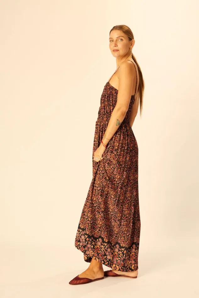 Dresses Shop Natalie Martin GINA MAXI Petite Fleur Noire