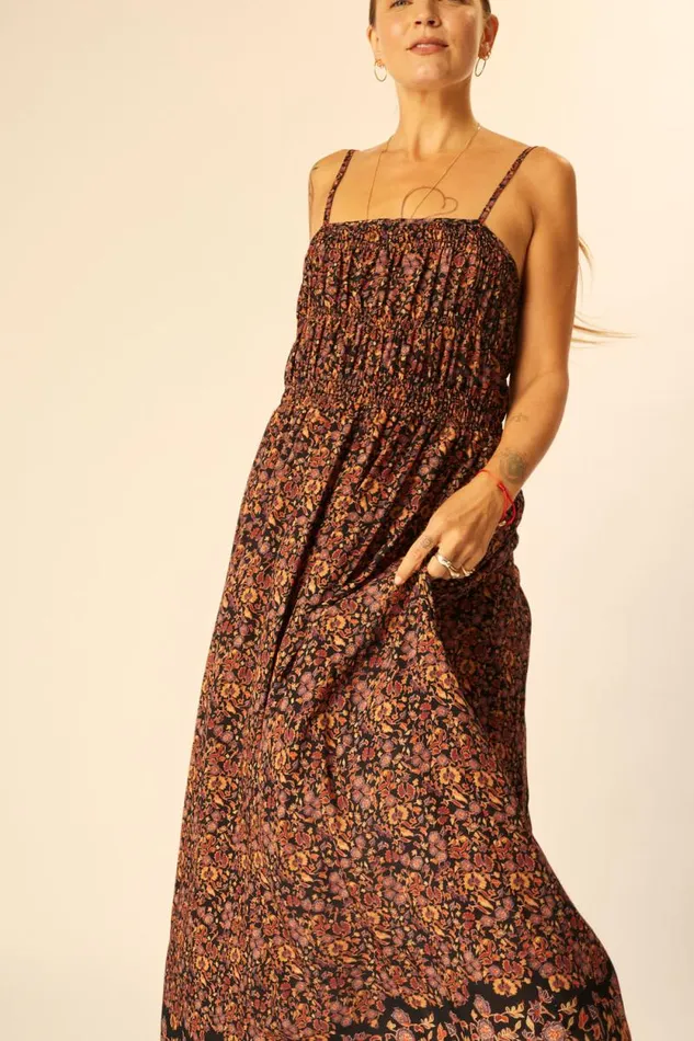 Dresses Shop Natalie Martin GINA MAXI Petite Fleur Noire