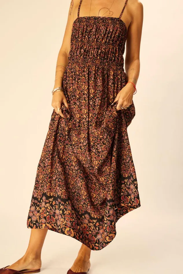 Dresses Shop Natalie Martin GINA MAXI Petite Fleur Noire