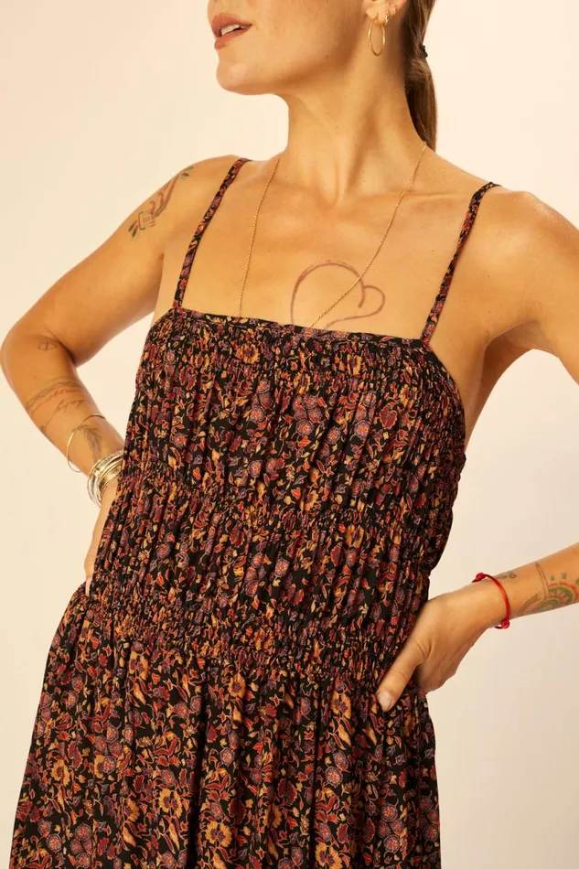 Dresses Shop Natalie Martin GINA MAXI Petite Fleur Noire