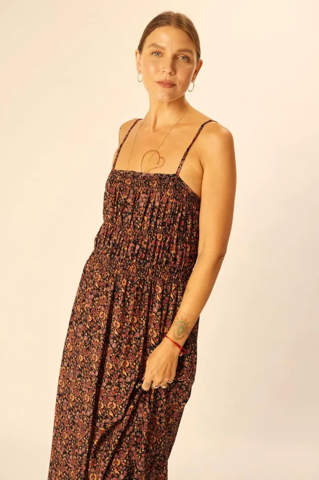 Dresses Shop Natalie Martin GINA MAXI Petite Fleur Noire