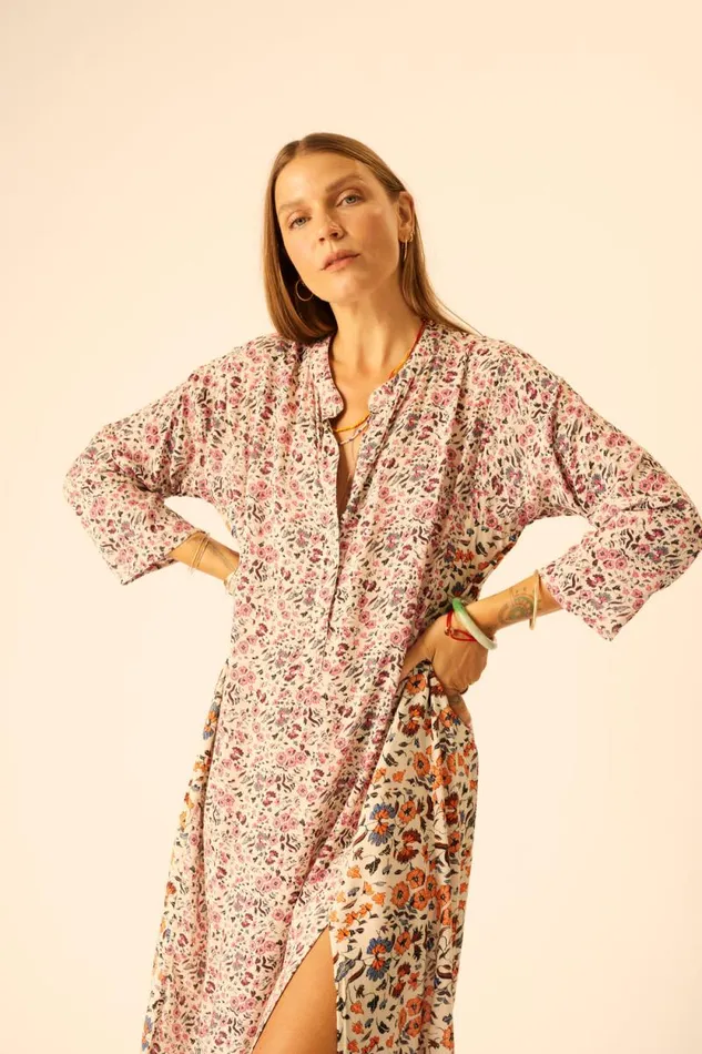 Dresses Shop Natalie Martin ISOBEL DRESS Petite Fleur Rose