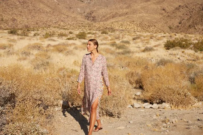 Dresses Shop Natalie Martin ISOBEL DRESS Petite Fleur Rose