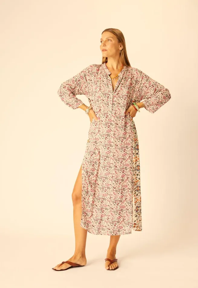 Dresses Shop Natalie Martin ISOBEL DRESS Petite Fleur Rose