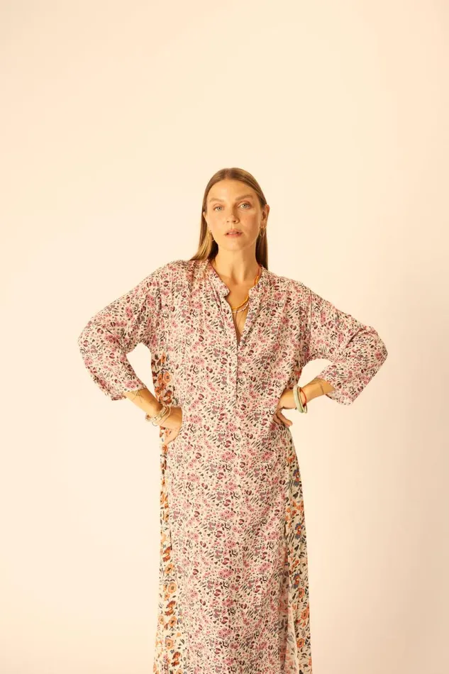 Dresses Shop Natalie Martin ISOBEL DRESS Petite Fleur Rose